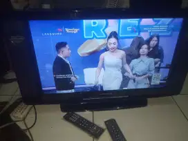 Tv led 24 inch model tabung polytron+stb normal siap tonton nepis