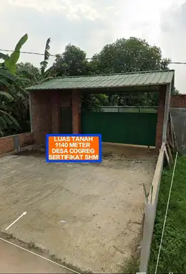 DI JUAL TANAH DARAT MURAH SUDAH PAGAR SEKELILING DI DESA COGREG PARUNG