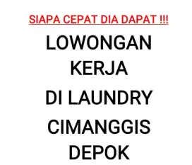 Lowongan Staff Laundry