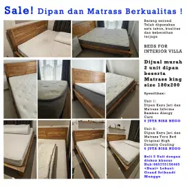 Dipan Jati dan Matrass Berkualitas King Size