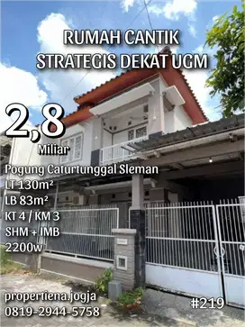 RUMAH CANTIK STRATEGIS DEKAT UGM