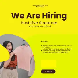 Dibutuhakn host live strameng dan content creator