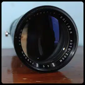 Lensa manual analog Soligor auto zoom
Mount ulir M42 90-230mm f4.5