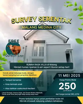Rumah 2 Lantai dekat Kota Wisata Malang