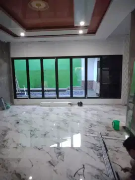 Pintu lipat kaca sekat partisi kaca