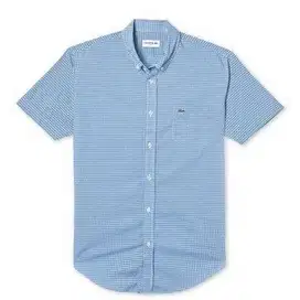 Kemeja kotak2 Lacoste size L panjang 70 LD 110