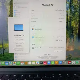 Macbook Air M3 Ram 16 Ssd 512 layar 13 inch Full set midnight BNOB