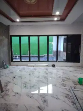 Pintu lipat kaca sekat partisi kaca