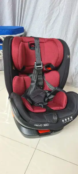 Carseat Bayi Babyelle Revo 360 Merah Hitam Mulus