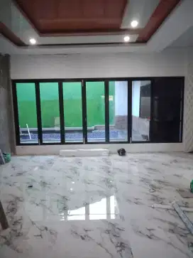 Pintu lipat kaca sekat partisi kaca
