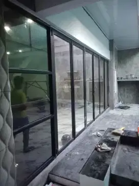 Pintu lipat kaca jendela kaca