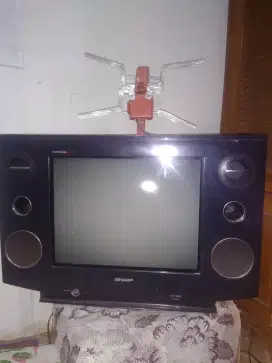 SHARP alexander slim 32inch  - AV STEREO 21AS258E3 + STB merk Zyrex