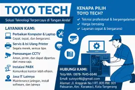 Perbaikan Laptop PC Printer ,Maintenance,CCTV,Akses Door,PABX