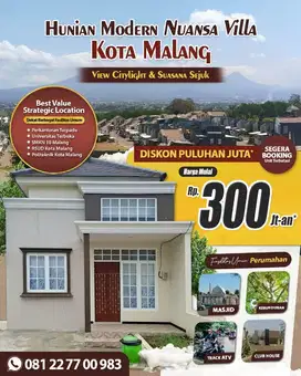 PROMO RUMAH VIEW KEREN KOTA MALANG