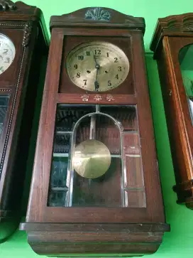 Jam Dinding Kuno Pendulum Tengahan bunyi Ding Dong tiap 30 menit