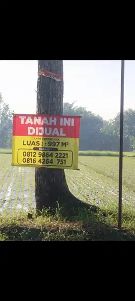 DIJUAL TANPA PERANTARA TANAH STRATEGIS PINGGIR JALAN DI KOTA BANTUL