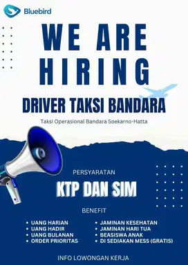 LOWONGAN DRIVER TAKSI BANDARA