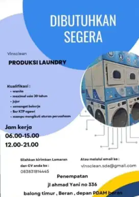 Lowongan Kerja Laundry