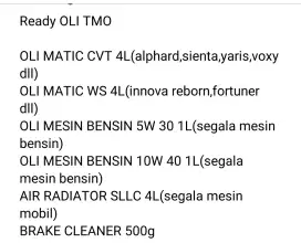 READY OLI TMO ORIGINAL