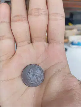 Koin quarter dolar amerika