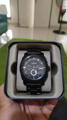 Jam Tangan Pria Fossil Black Steel