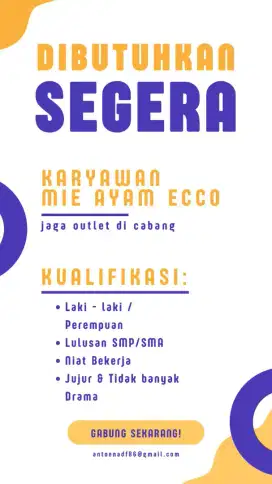 Karyawan mie ayam ecco