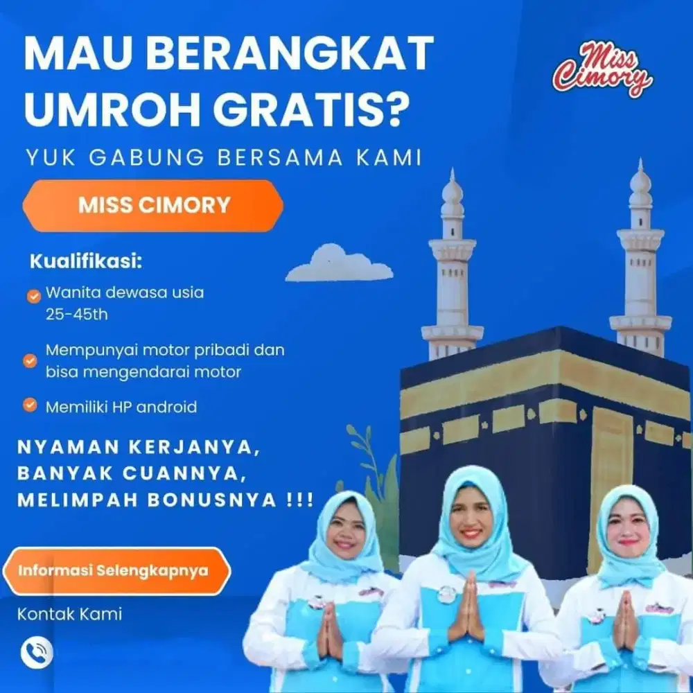LOKER Sales Motoris Miss Cimory Bawen Bonus Umroh