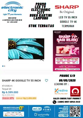 Promo LED TV Sharp 55 Inch