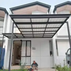 003 kanopi atap upvc alderon double layer