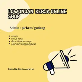 lowongan online shop