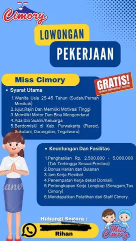 LOWONGAN KERJA MISS CIMORY