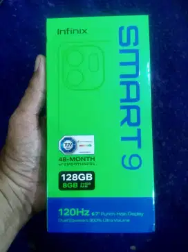 Infinix Smart 9 
Ram 4+4 128
 Baru
Resmi Infinix
 Full Set