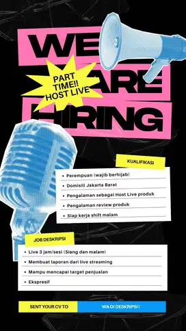 PART TIME!! Host Live Streaming
