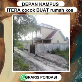 Tanah siap bangun Lokasi sangat strateghis Dekat kampus ITERA