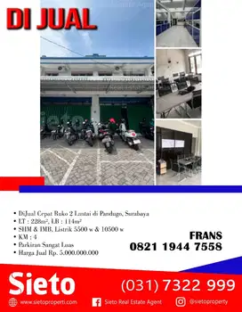 DiJual Cepat Ruko 2 Lantai di Pandugo, Surabaya