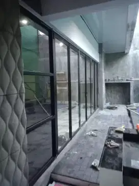 Pintu lipat kaca pintu sekat partisi kaca