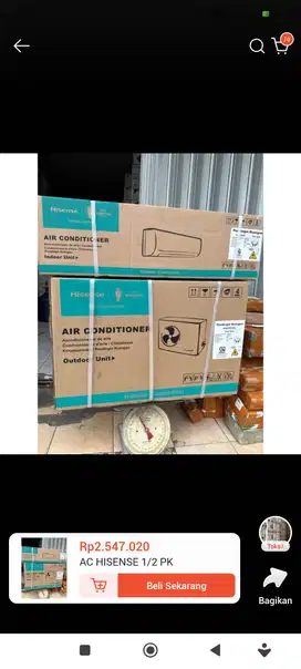 AC HISENSE 1/2 PK