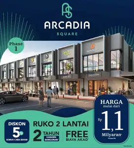 Ruko Baru Arcadia Square Sentul City Harga Mulai Dari Rp 1.1 M