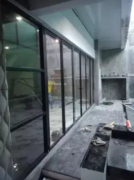 Pintu lipat kaca pintu sekat partisi kaca
