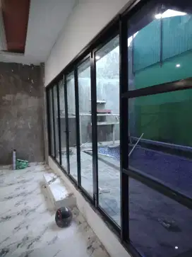 Pintu lipat kaca pintu sekat partisi kaca