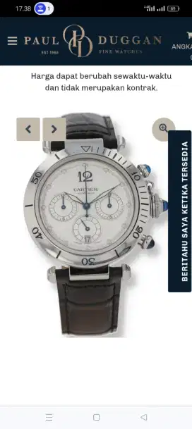 Jam tangan Cartier Pasha original