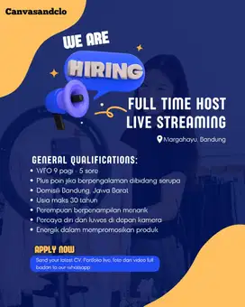 Lowongan Host Live dan Admin