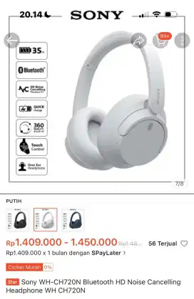Head Phone SONY WH-CH720N
