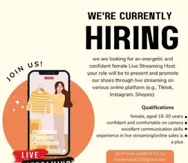 Lowongan live streamer - Meruya Jakbar