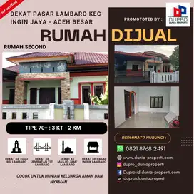 Rumah Second Siap Huni Dekat Pasar Lambaro, Ingin Jaya – Aceh Besar