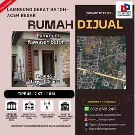 Rumah Hunian Murah Tipe 45 diLamreung Dekat Kawasan Batoh – Banda Aceh