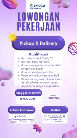 Lowongan kerja kurir dan sales