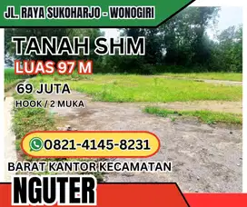 TANAH NGUTER DEKAT JALAN RAYA PROVINSI  SUKOHARJO- WONOGIRI