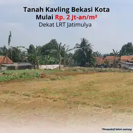 Dekat LRT Jatimulya, Kavling SHM Bekasi 2 Jt-an Permeter