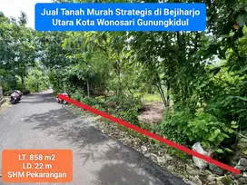Dijual tanah murah dekat kota Wonosari Gunungkidul